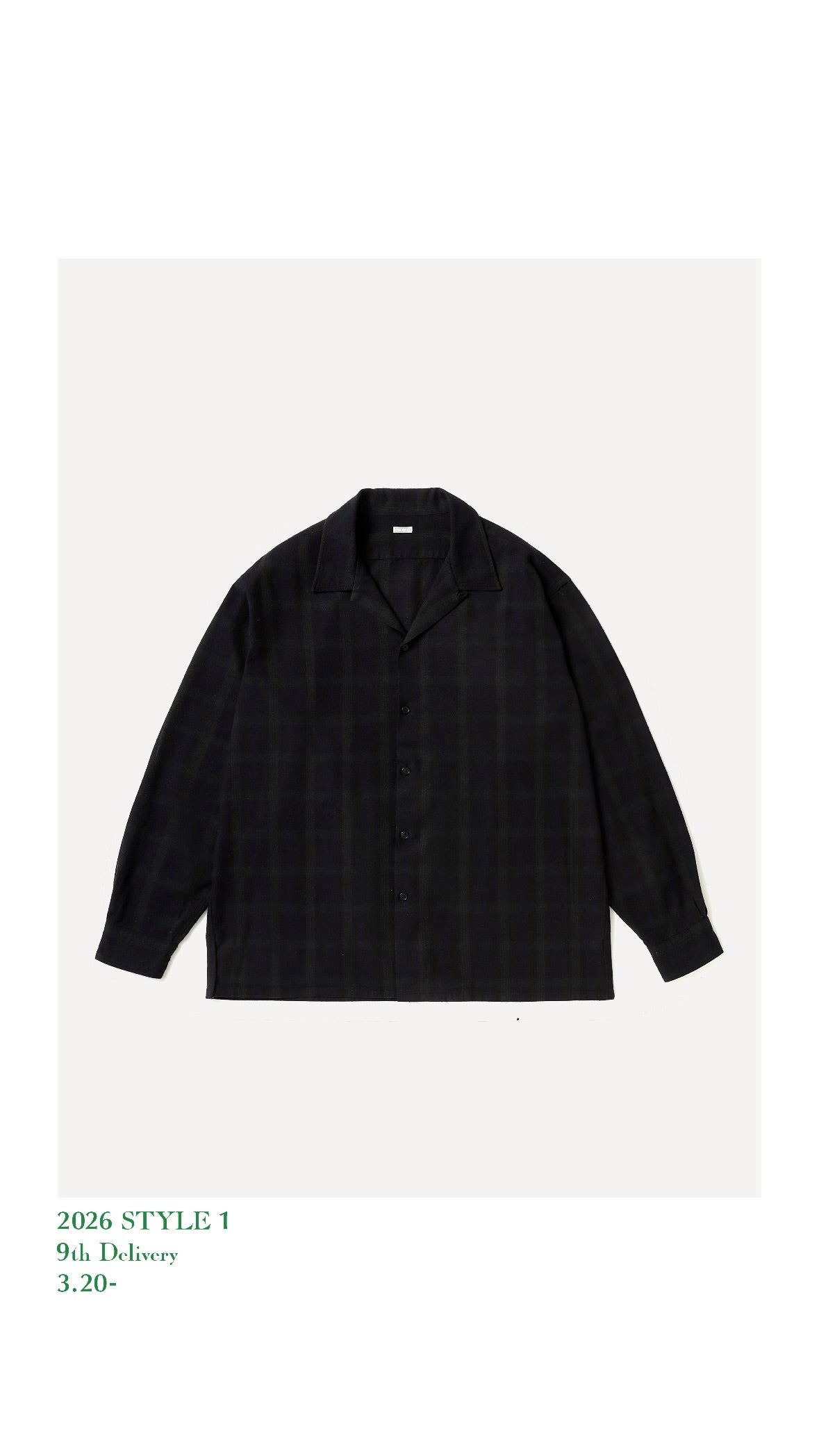 A.PRESSE 26SS Silk Nep Loop Collar Shirt